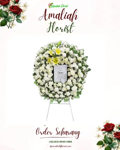 Krans Bunga Duka Cita di Jembatan Besi